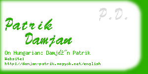 patrik damjan business card